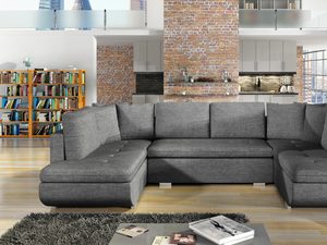 Miniaturka 11 - Duży Narożnik w Kształcie U ciemny szary aranżacja STEPHEN U