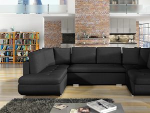 Miniaturka 12 - Duży Narożnik w Kształcie U czarny aranżacja STEPHEN U