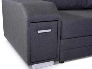 Miniaturka 9 - Turkusowy Narożnik z Pufą i Schowkiem FELICIA