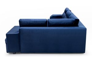 Miniaturka 1 - Narożnik z Pufą i Schowkiem granatowy profil FELICIA