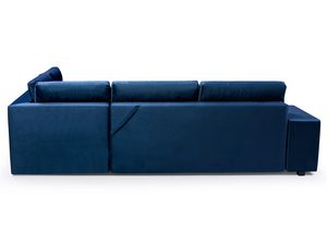 Miniaturka 2 - Narożnik z Pufą i Schowkiem granatowy tył FELICIA