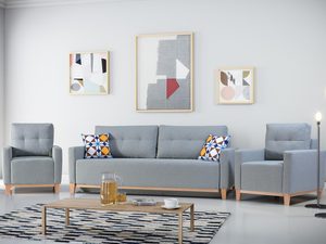 Miniaturka 16 - Sofa do Salonu + fotele szara aranżacja ROSARIO