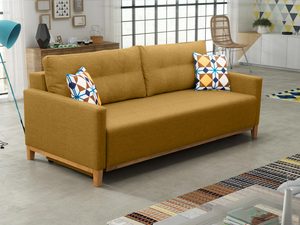 Miniaturka 20 - Sofa do Salonu musztardowa aranżacja ROSARIO