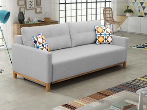 Miniaturka 23 - Sofa do Salonu jasno szara aranżacja ROSARIO