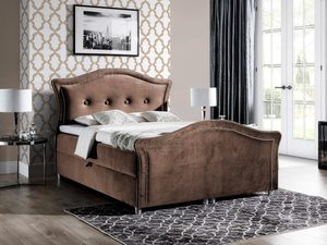 Miniaturka 3 - Łóżko Pikowane Z Diamentami brązowe aranżacja Bedran