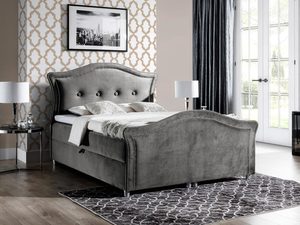 Miniaturka 6 - Łóżko Pikowane Z Diamentami szare aranżacja Bedran