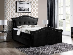 Miniaturka 7 - Łóżko Pikowane Z Diamentami czarne aranżacja Bedran