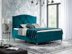 Miniaturka 9 - Łóżko luksusowe kontynentalne turkusowe aranżacja ANTONIO