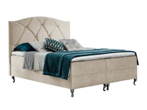 Miniaturka 2 - Łóżko luksusowe kontynentalne kremowe białe tło ANTONIO