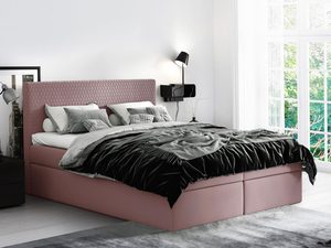 Miniaturka 4 - Nowoczesne Łóżko Sypialniane różowe aranżacja LOREN