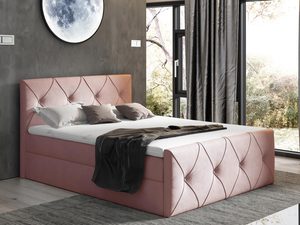 Miniaturka 3 - Kontynentalne Łóżko różówe aranżacja CASEY LUX