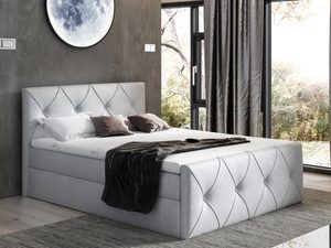 Miniaturka 7 - Kontynentalne Łóżko białe aranżacja CASEY LUX