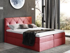 Miniaturka 3 - Łóżko kontynentalne czerwone aranżacja CASEY