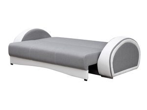 Miniaturka 2 - Sofa młodzieżowa rozkładana szaro-biała rozłożona ARUBA