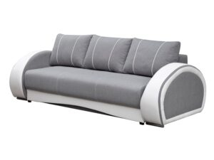 Miniaturka 4 - Sofa młodzieżowa rozkładana szaro-biała białe tło ARUBA