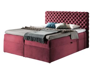 Miniaturka 2 - Łóżko Kontynentalne bordowy białe tło SAMUEL