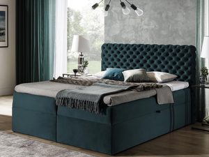 Miniaturka 8 - Łóżko Kontynentalne turkusowa aranżacja SAMUEL