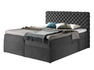 Miniaturka 5 - Łóżko Kontynentalne grafitowe białe tło SAMUEL