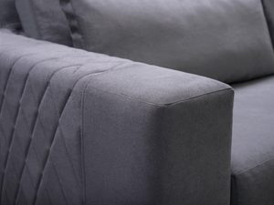 Miniaturka 4 - Narożnik z Zagłówkami Nóżkami Chrom szary zbliżenie CHARLES