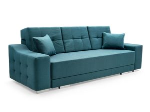 Miniaturka 23 - Sofa 2 Osobowa z Funkcją Spania turkusowa białe tło GRANDE