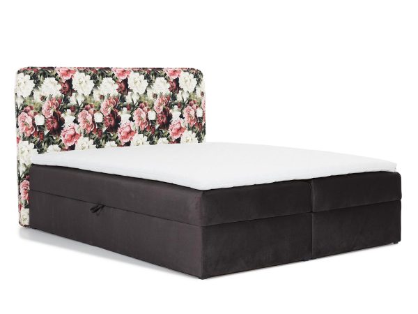 Łóżko W Kwiaty Tapicerowane HARRIS