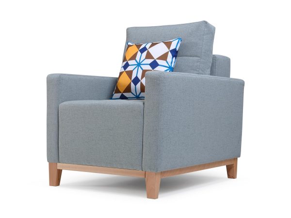 Fotel w Stylu Skandynawskim białe tło ROSARIO