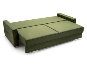 Miniaturka 5 - Sofa Rozkładana Dwuosobowa butelkowa zieleń rozłożona FABIANO