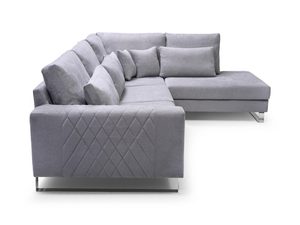 Miniaturka 2 - Narożnik z Zagłówkami Nóżkami Chrom szary profil CHARLES