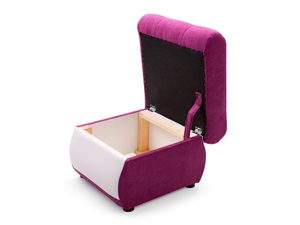 Miniaturka 10 - Pufa różowo-biała białe tło OLYMPEA + PUFA