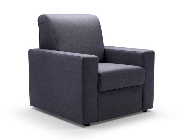 Fotel tapicerowany w kolorze szarym – klasyczna forma