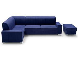 Miniaturka 5 - Narożnik do Salonu z Funkcją Spania fioletowy BLAZE + PUFA