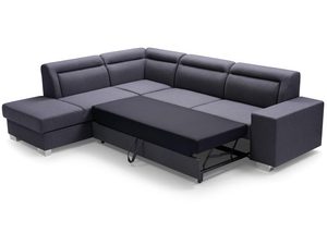 Miniaturka 3 - Narożnik na nóżkach białe tło rozłożony BRUNO