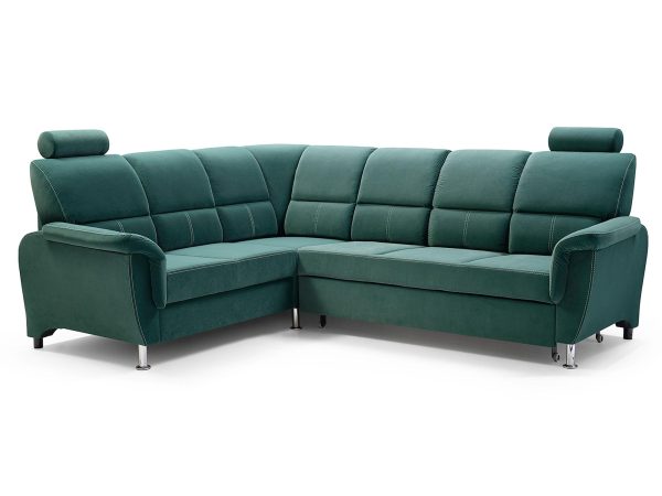 Zielony Narożnik z Funkcją Spania ALEXIS