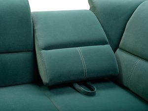 Miniaturka 5 - Zielony Narożnik z Funkcją Spania oparcie ALEXIS