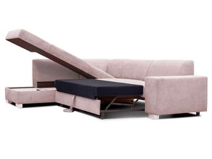 Miniaturka 10 - Duży rozkładany narożnik z pojemnikiem popiel białe tło PETER