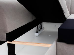 Miniaturka 4 - Duży rozkładany narożnik z pojemnikiem otwarty PETER