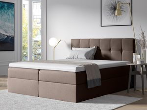 Miniaturka 3 - Łóżko kontynentalne brązowe aranżacja ONYX