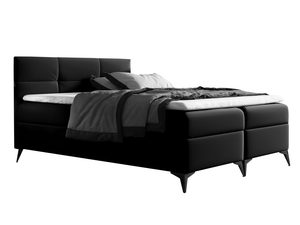 Miniaturka 8 - Łóżko welurowe na nóżkach czarne białe tło VULCANO