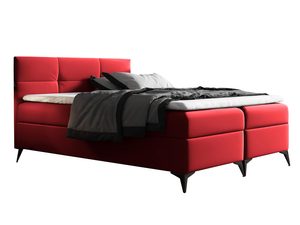 Miniaturka 4 - Łóżko welurowe na nóżkach czerwone białe tło VULCANO