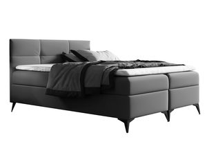 Miniaturka 6 - Łóżko welurowe na nóżkach szare białe tło VULCANO