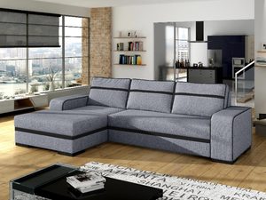 Miniaturka 9 - Nowoczesny narożnik z poduszkami popiel-czarny aranżacja SUSAN