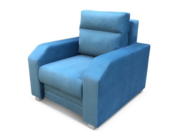 Wygodny Tapicerowany Fotel białe tło FELICIA