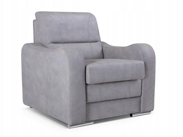 Wygodny Fotel białe tło ELENA