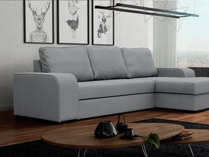 Miniaturka 8 - Klasyczny narożnik z poduszkami jasny szary aranżacja CINDY