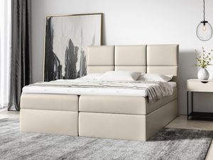 Miniaturka 2 - Łóżko Nowoczesne do Sypialni kremowe aranżacja VAMOS
