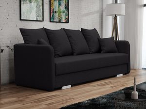 Miniaturka 12 - Sofa Dwuosobowa do Salonu czarna aranżacja CAVITO