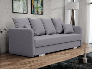 Miniaturka 10 - Sofa Dwuosobowa do Salonu jasny szary aranżacja CAVITO