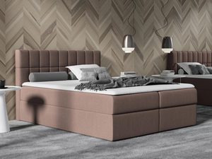 Miniaturka 5 - Kontynentalne łóżko do sypialni brązowe aranżacja TRIXO