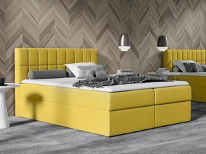 Miniaturka 4 - Kontynentalne łóżko do sypialni żółte aranżacja TRIXO
