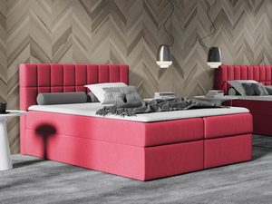 Miniaturka 2 - Kontynentalne łóżko do sypialni czerwone aranżacja TRIXO